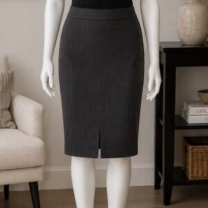 Stile Benetton Womens Pencil Skirt Gray Pinstripe Professional Size 44